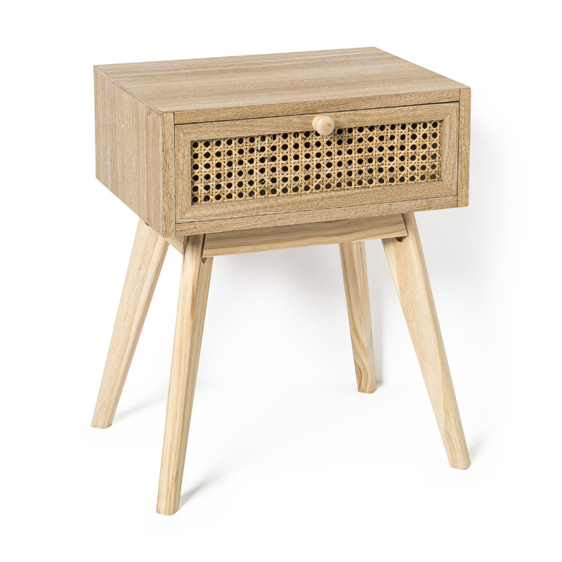 Webbing nachtkastje met lade - 40x30x50 cm 