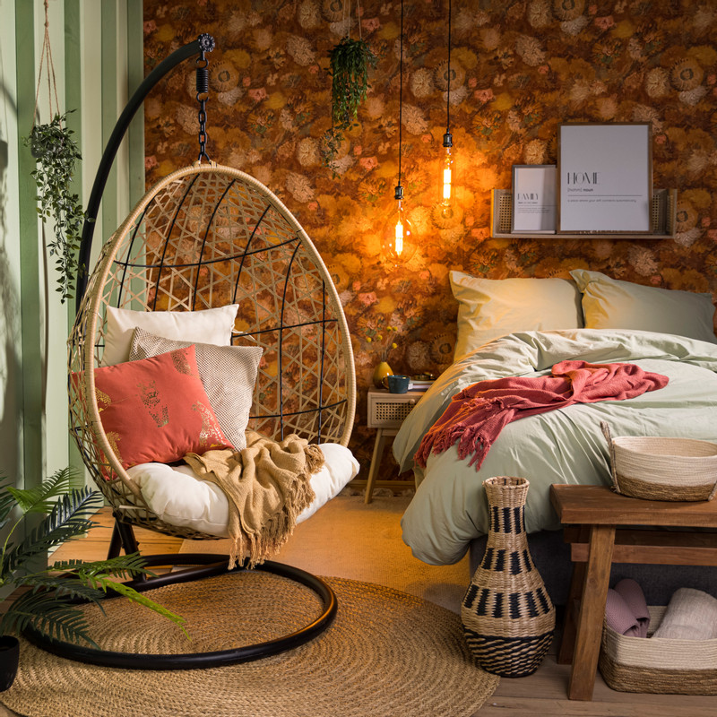 Webbing nachtkastje met lade - 40x30x50 cm 