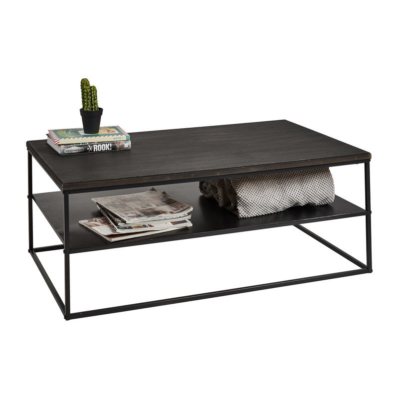 Salontafel Gijs - zwart - 100x60x38 cm