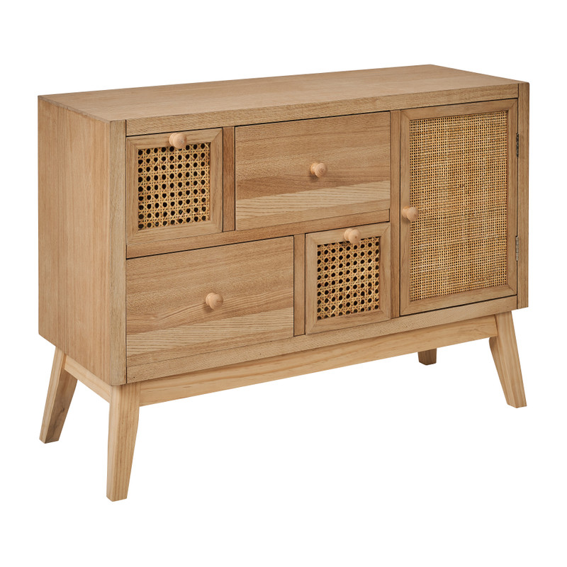 Kastje jute/webbing - 5 laden - 80x30x57 cm