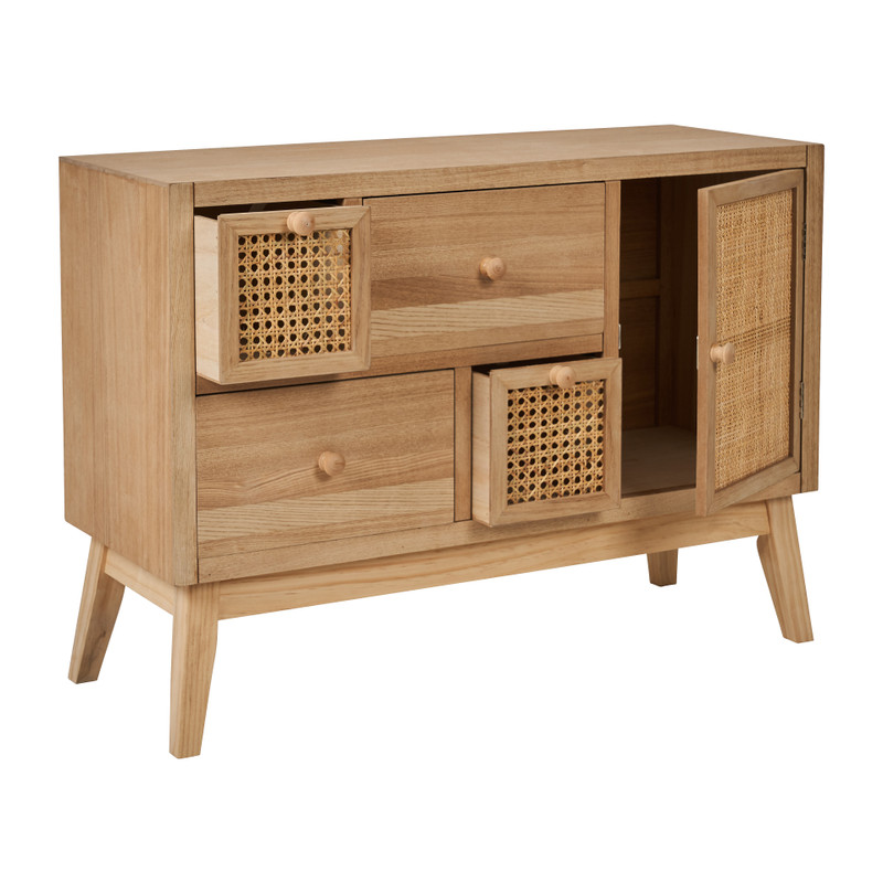 Kastje jute/webbing - 5 laden - 80x30x57 cm