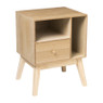 Nachtkastje Olivia met 1 lade - naturel - 40x33x53 cm 