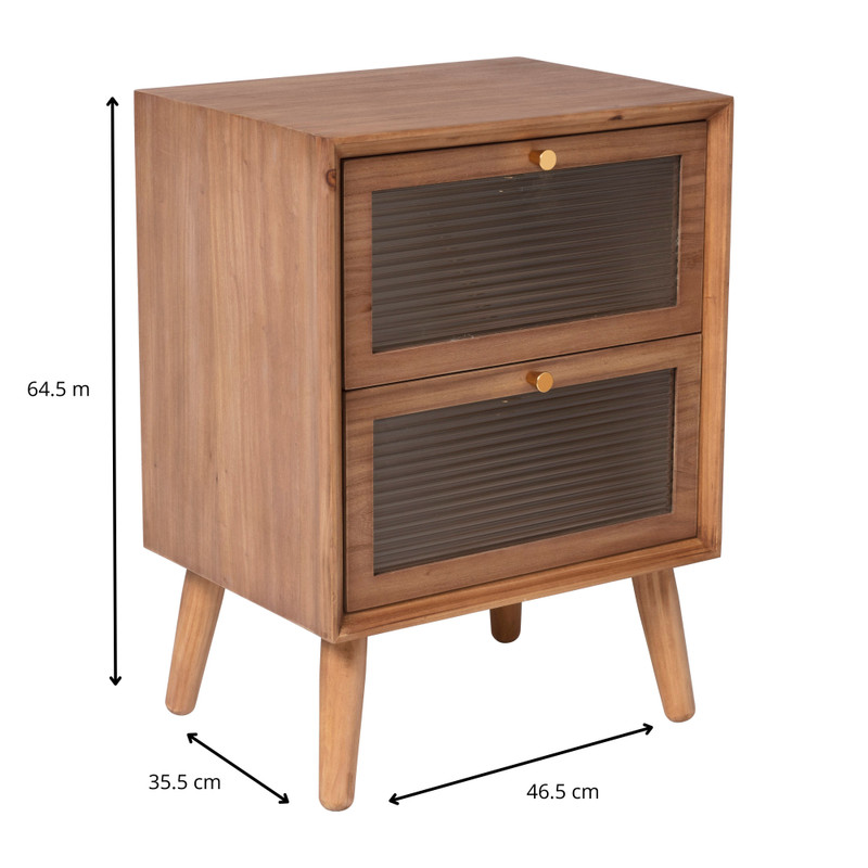 Ladenkast vintage - 2 laden - 64.5x46.5x35.5 cm