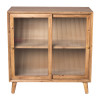 Kast vintage met schuifdeur - bruin - 81.5x80x38 cm