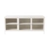 Dressoir Luca met geribbeld glazen deurtjes - offwhite - 50x120x42 cm