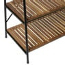 Kledingrek met twee planken - bruin/zwart - 170x100x46 cm
