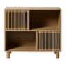 Kast Japandi met schuifdeuren -  bruin - 80x70x31 cm