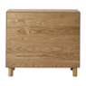 Kast Japandi met schuifdeuren -  bruin - 80x70x31 cm