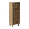 Smalle kast Japandi met 5 lades- bruin - 108x40x31 cm