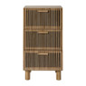 Smalle kast Japandi met 3 lades - bruin -73x40x31 cm