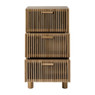 Smalle kast Japandi met 3 lades - bruin -73x40x31 cm