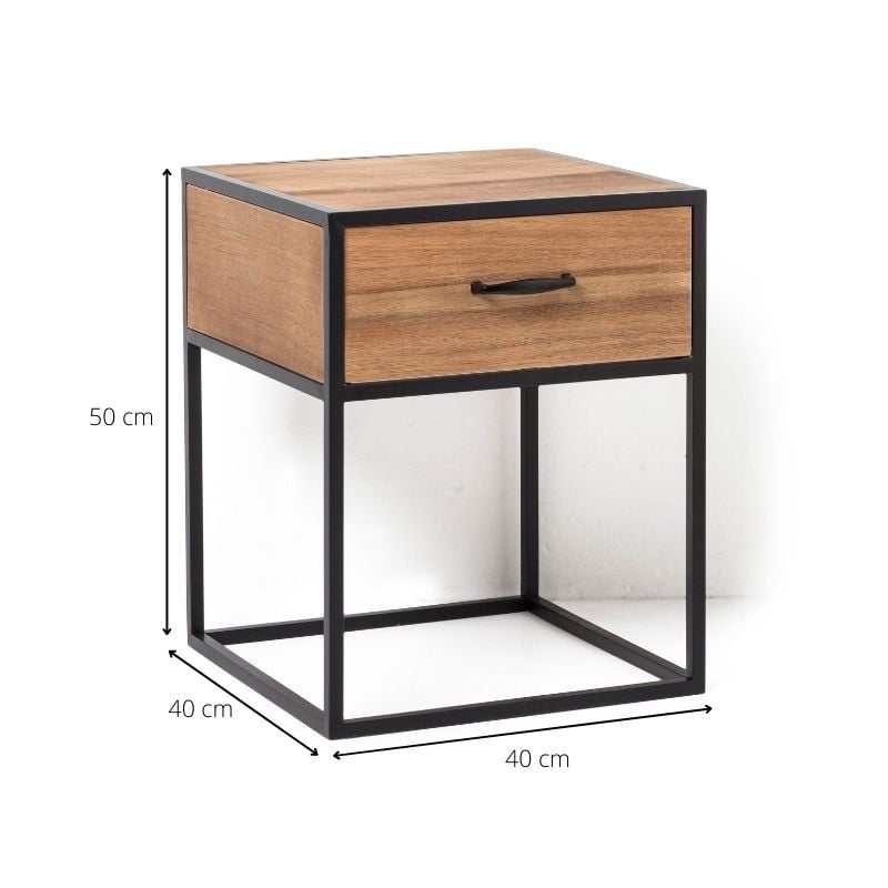 Nachtkastje Charlie met lade - 50x40x40 cm