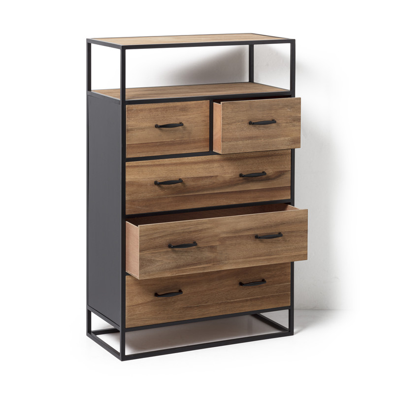 Kast Charlie met 5 laden - 110x70x40 cm