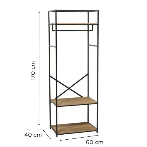 Kledingkast Charlie - smal - 170x60x40 cm