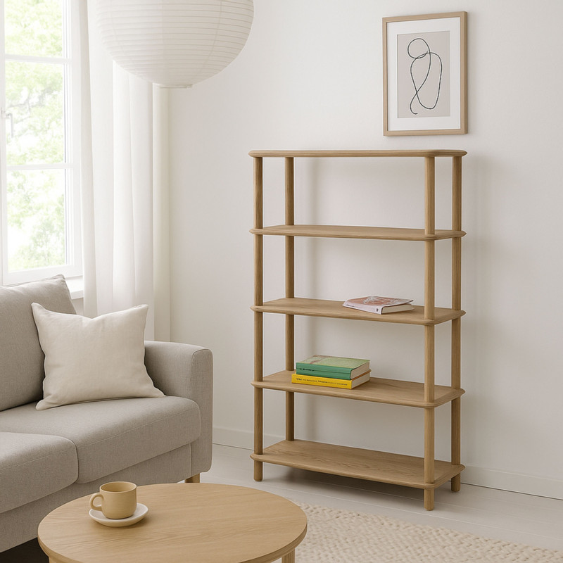 Boekenkast Scandi - naturel - 140x80x30 cm