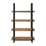 Boekenkast James - bruin/zwart - 168.5x100x41 cm