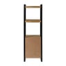 Kast met 1 deur James -  bruin/zwart - 168.5x54x41 cm