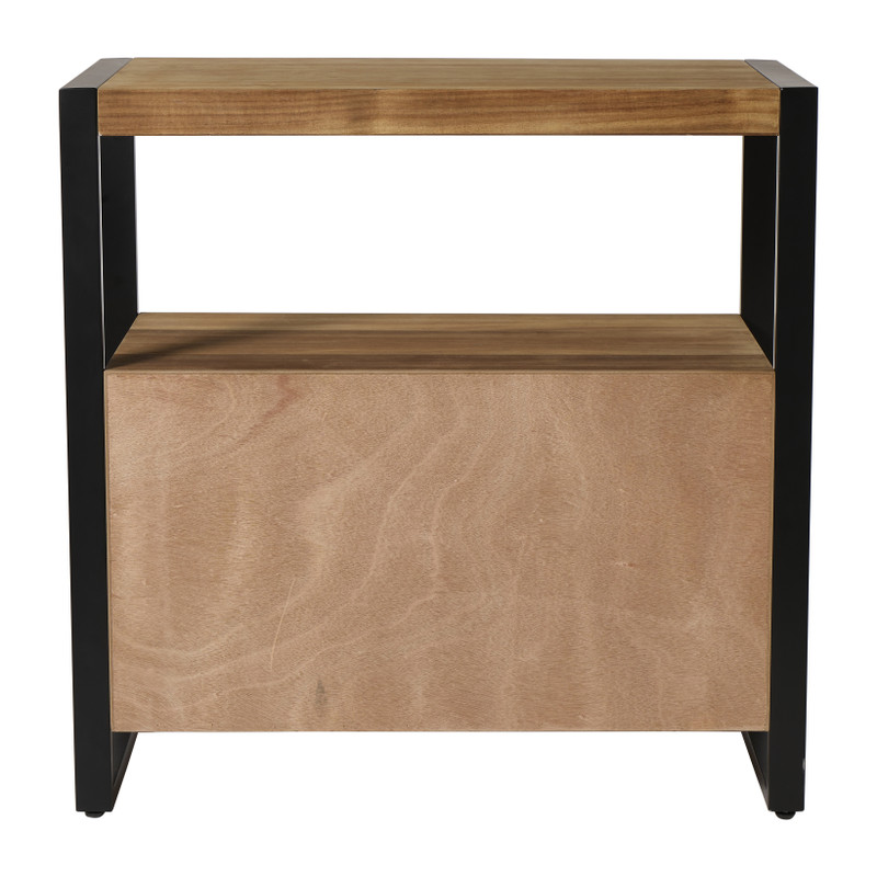 Ladekast James met 2 lades - bruin/zwart - 80x80x41 cm