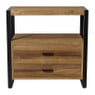 Ladekast James met 2 lades - bruin/zwart - 80x80x41 cm