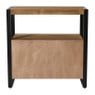 Ladekast James met 2 lades - bruin/zwart - 80x80x41 cm