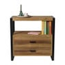 Ladekast James met 2 lades - bruin/zwart - 80x80x41 cm