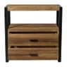 Ladekast James met 2 lades - bruin/zwart - 80x80x41 cm