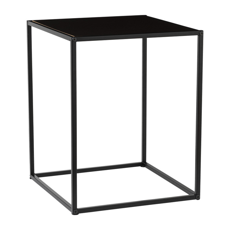 Bijzettafel basix - zwart - 40x40x50 cm