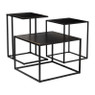 Bijzettafel basix - zwart - 40x40x50 cm