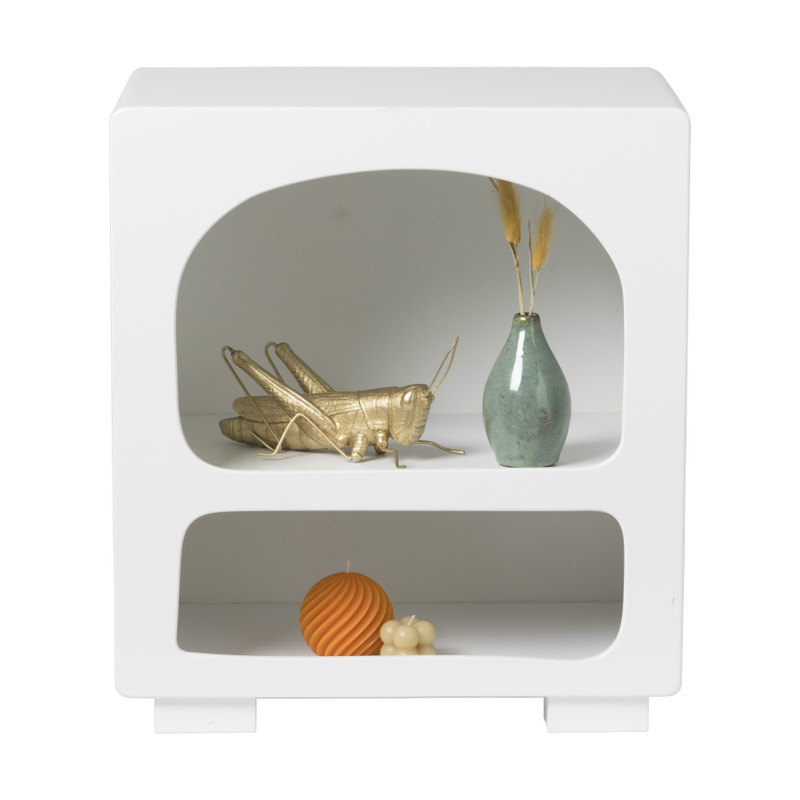 2 vakkenkast Zaha organic - MDF - wit - 50x45x30 cm