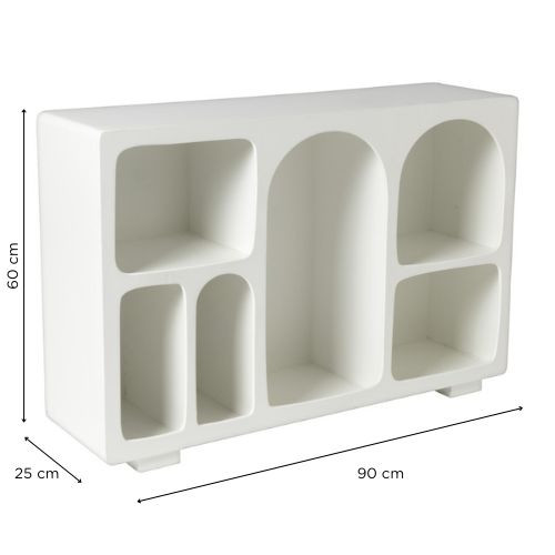 6 vakkenkast Zaha organic - MDF - 60x90x25 cm