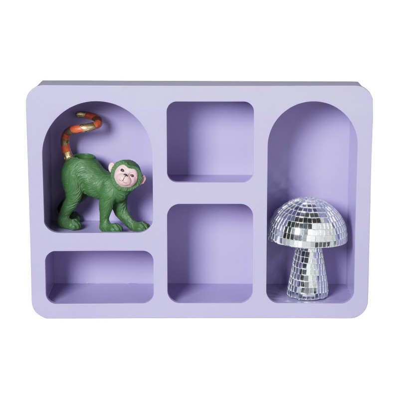 Wandkastje Zaha organic - MDF - paars - 28x40x9 cm