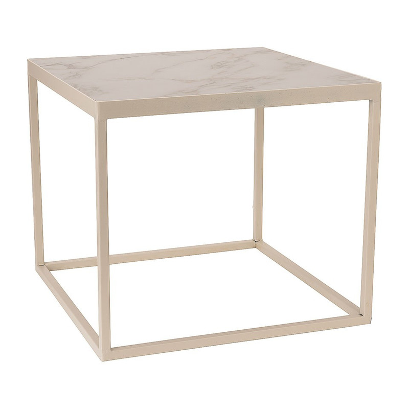 Tafeltje marmerlook - 40x40x34 cm 