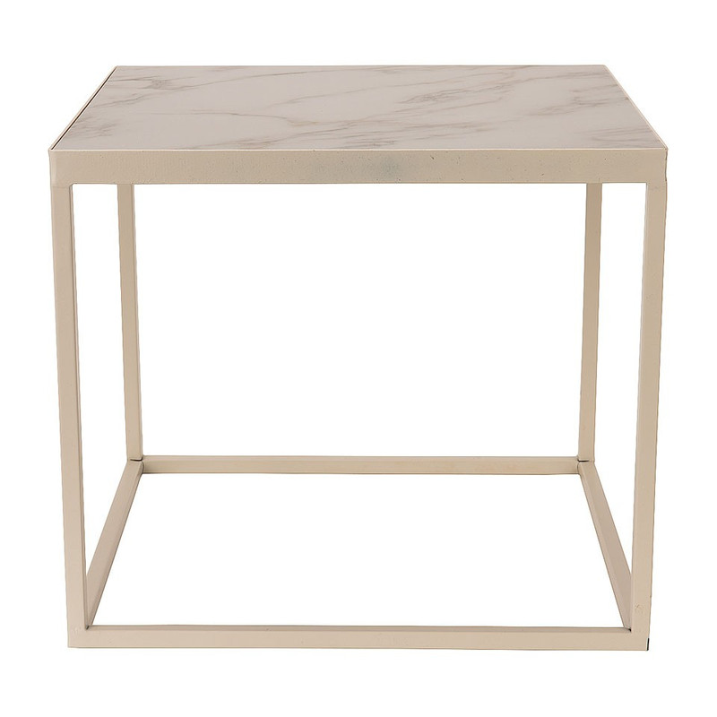 Tafeltje marmerlook - 40x40x34 cm 