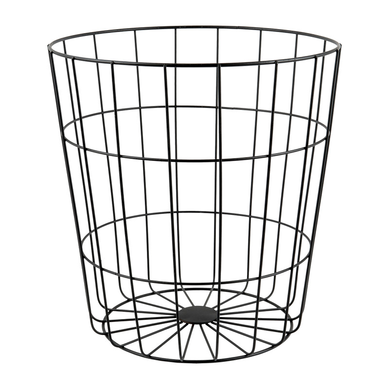 Mand Malmo met dienblad - metaal - 40x40x44 cm