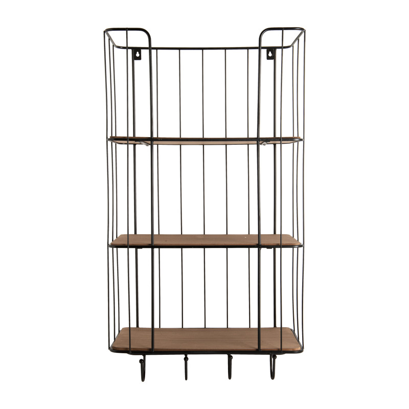 Wand-bakkerskast met 3 planken - 40x20x73 cm