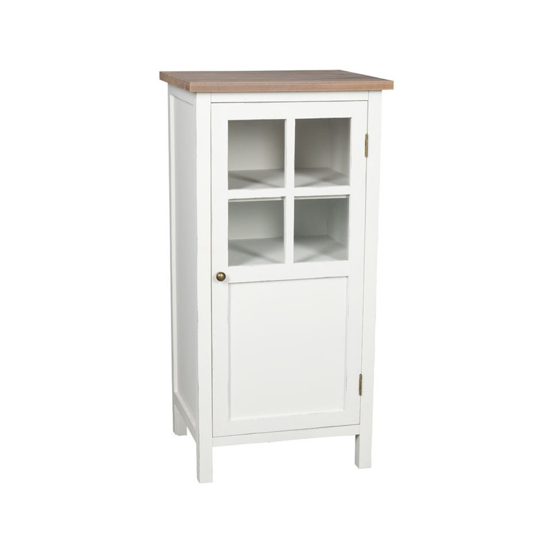 Kastje met glasdeurtje antiek look