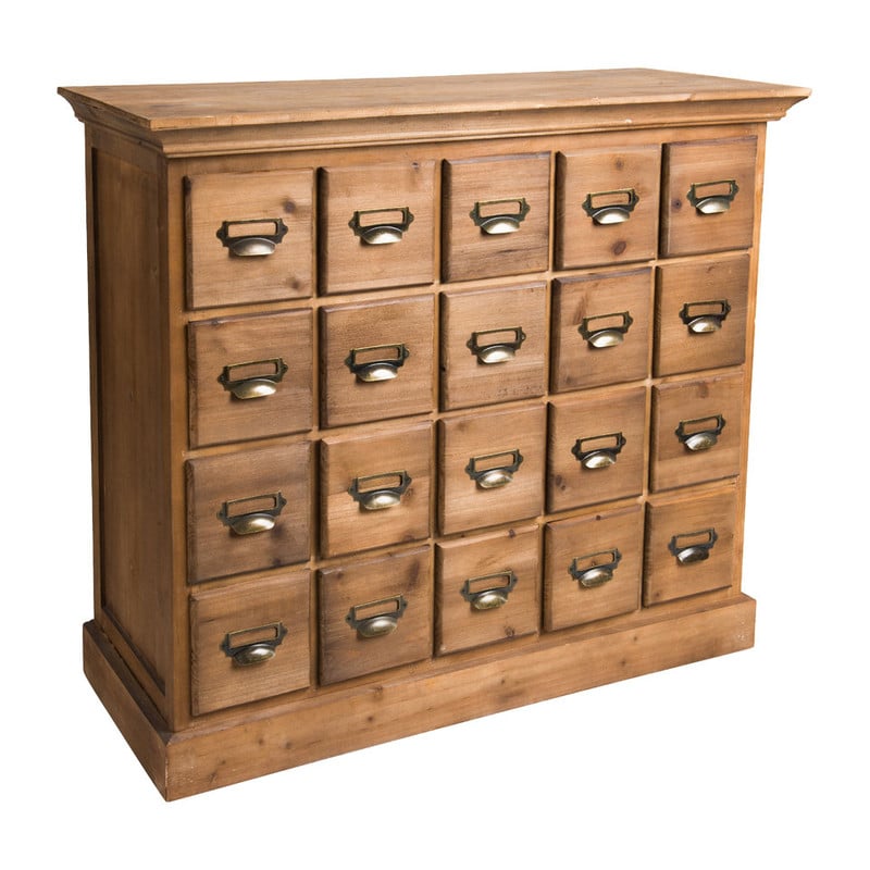 Apothekerskast - 20 lades - naturel