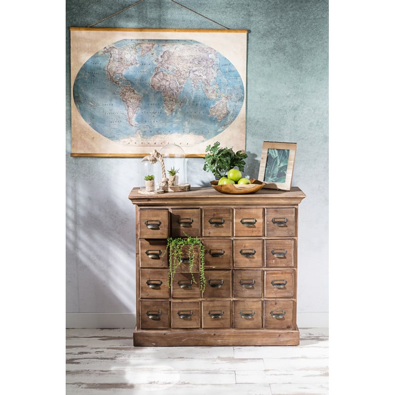 Apothekerskast - 20 lades - naturel