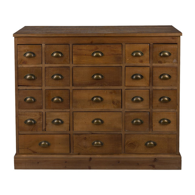 Apothekerskast - 23 laden - bruin