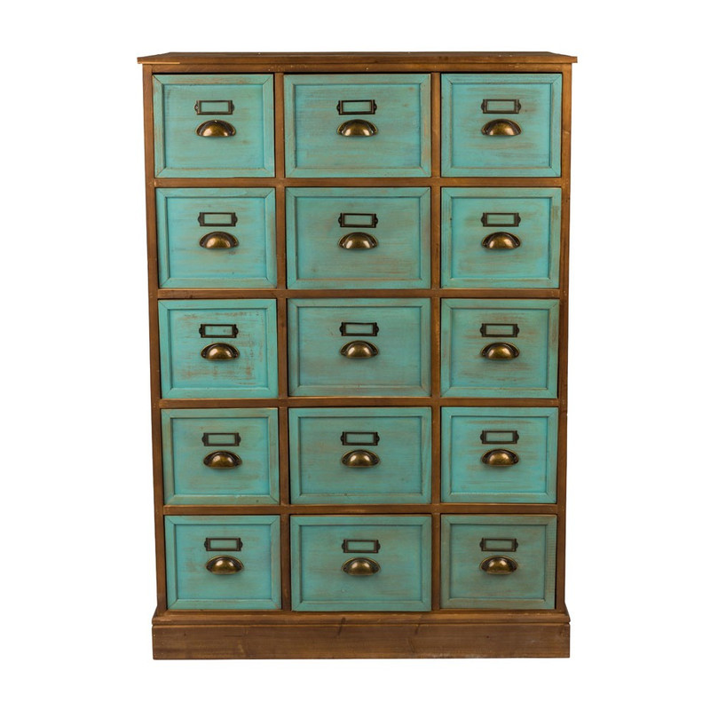 Apothekerskast hoog - 15 laden 