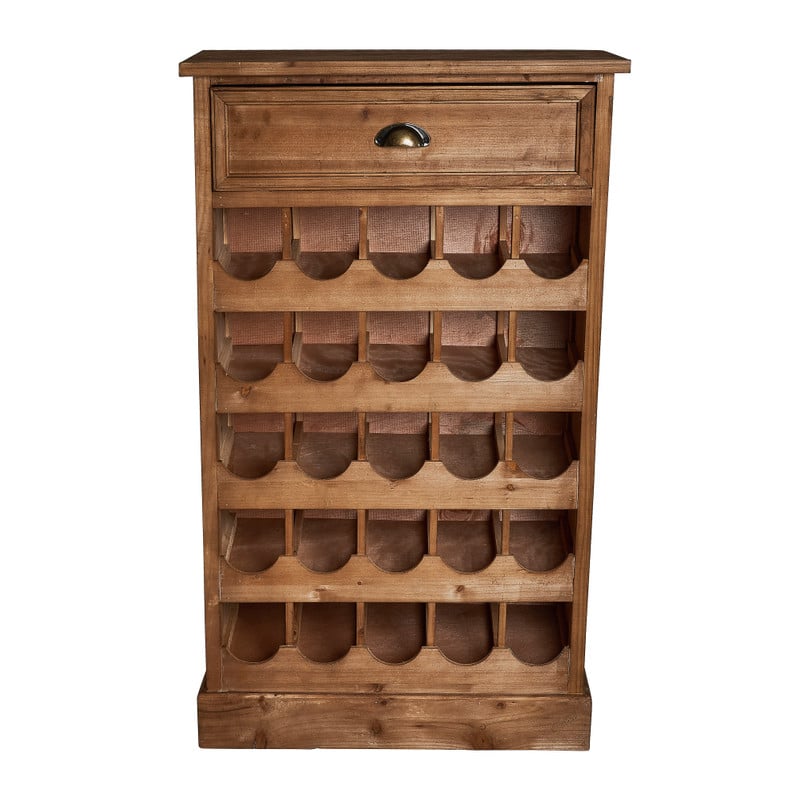 Wijnkast met lade - 63x30x108 cm