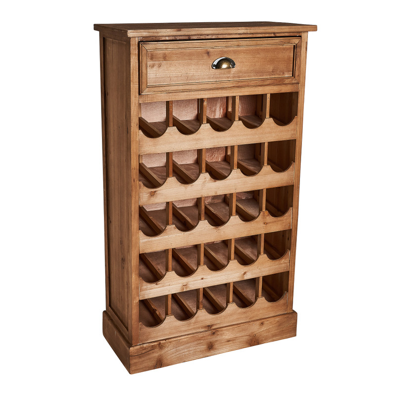 Wijnkast met lade - 63x30x108 cm