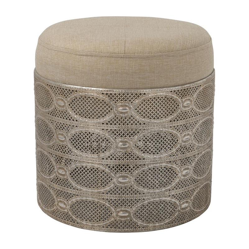 Poefje medina - antic zilver - 34x35 cm 