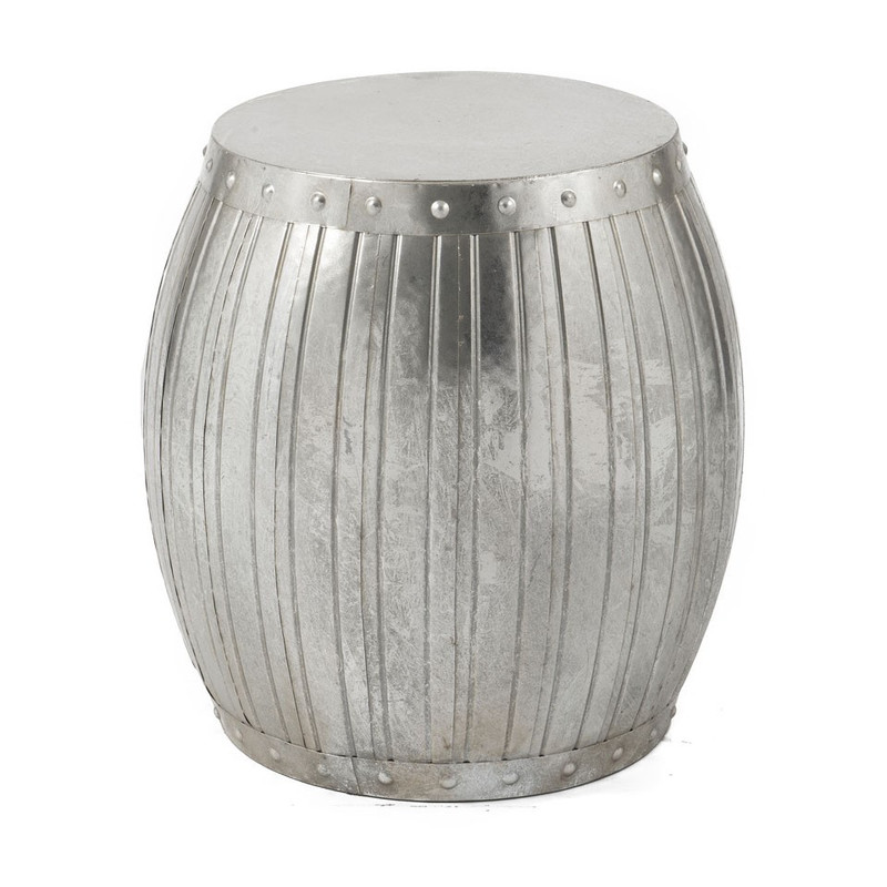 Bijzettafeltje antic zilver - 35x47 cm