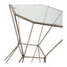 Bijzettafeltje glazen blad - diabolo - 40x55 cm