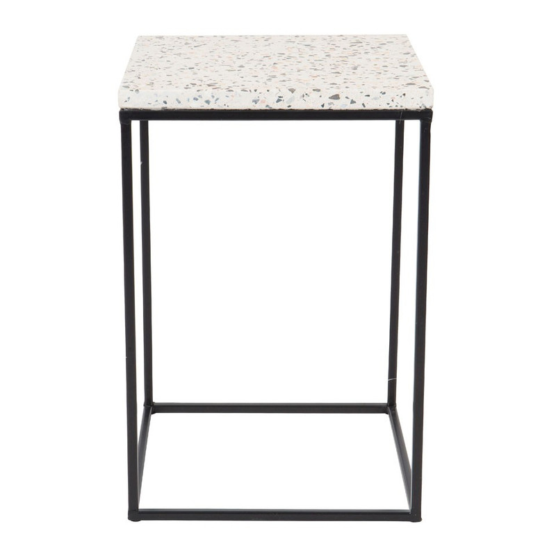 Bijzettafeltje terrazzo - 30x30x44 cm