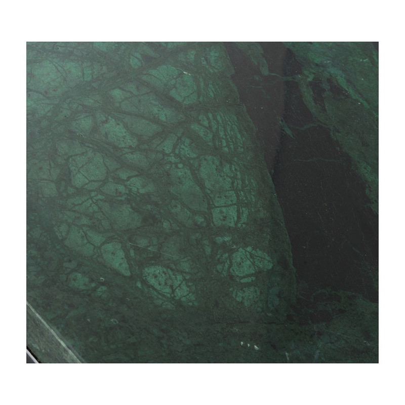 Bijzettafel marmer - zwart/groen - 35x35x50 cm