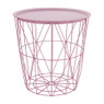 Opbergmand Malmö met dienblad - roze - 40x40 cm