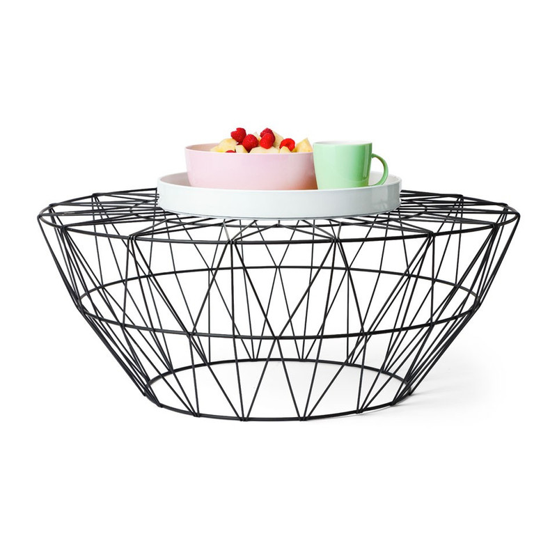 Salontafel Malmo - zwart - 75x30 cm