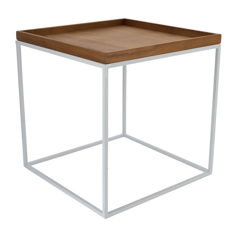 Bijzettafeltje met dienblad – 40x40x41 cm